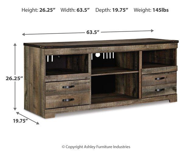 Trinell 63" TV Stand with Electric Fireplace