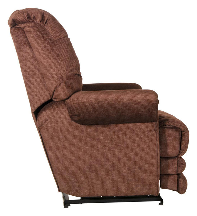 Catnapper Malone Power Lay Flat Recliner with Extended Ottoman in Merlot