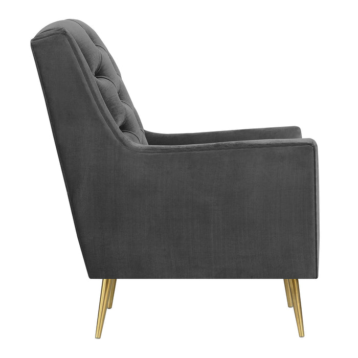 Bryan Accent Chair w/ Gold Legs